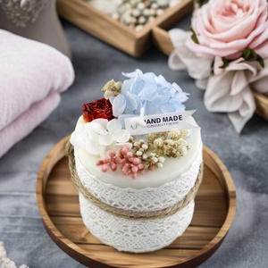 Vela de Cera de Soja con Flores Eternas Personalizable, Velas Aromáticas con Flores Secas para Decoración del Hogar, para Navidad y Bodas - Product Image 5