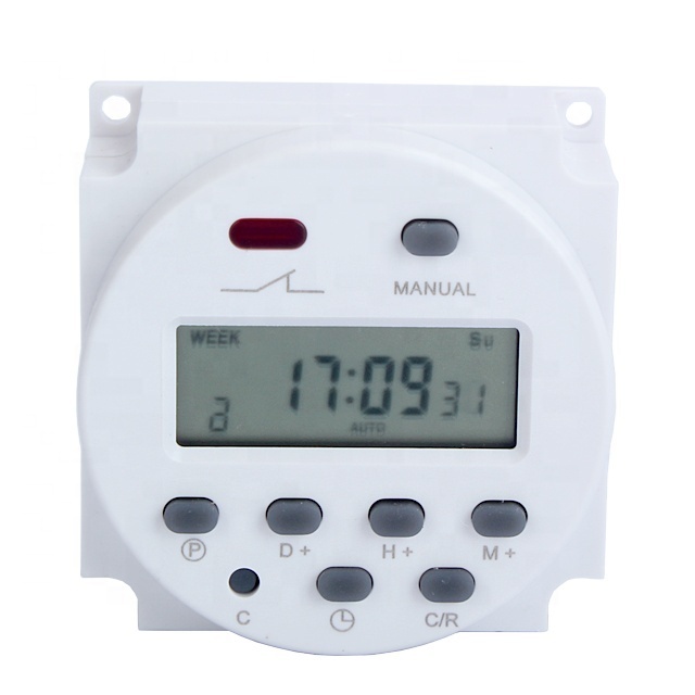 CN101A 220V 110V 24V 12V Digital LCD Power Timer Weekly 7days Programmable Timer Switch