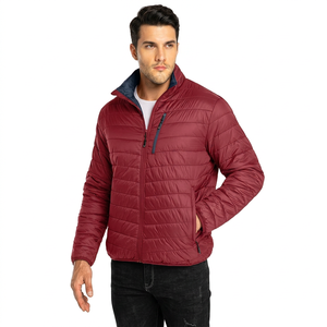Custom Logo Outdoor Lightweight Warm Jacket Men Polyester Hooded Winter <b>Bubble</b> Puff Down <b>Coat</b> Puffer Jacket - Product Image 1