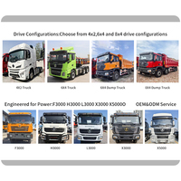 Nouveau camion à benne basculante diesel Shacman F3000 8X4 direction gauche pour camion Shacman de transport minier