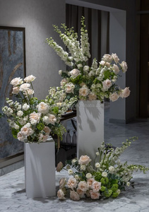 Decorazione Floreale di Alta Gamma per Colonne Nuziali, Composizioni Floreali Artificiali per Tavoli, Centrotavola per Ricevimenti, <span class=keywords><strong>Fiori</strong></span> per Corridoi - Product Image 4