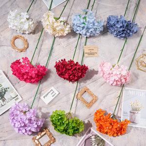 Hydrangeas artificiels 72 pétales en soie réalistes pour mariage, décoration intérieure et arrangements au sol - Product Image 1