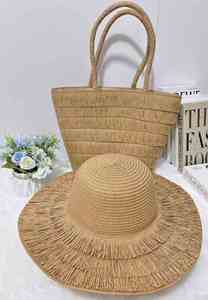 BESTELLA Nouveauté Été Sac de Plage Grande Capacité à Pompons pour Femme et Ensemble Chapeau de Paille – Fournisseur OEM ODM pour Vacances - Product Image 2