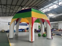 Tente araignée gonflable multicolores 7x7x5m |   Pavillon dôme arc-en-ciel à six pieds pour carnavals et salons professionnels