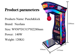 Máquina de <span class=keywords><strong>Boxeo</strong></span> Electrónica de Simulación Extrema para Arcade, Juego de Golpeo y Patadas, Vending, en Venta, Versión en Inglés - Product Image 5
