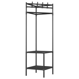 Clothes Rack With Shelf Space Saving <b>Standing</b> Type Rectangle Carbon Steel For Living Room Bedroom Clothing Organizer - Product Image 5