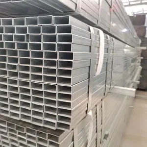 ASTM A53 50x50 Galvanized Square Steel Pipe RHS/SHS 40x80 GI Rectangular Square Hollow Section ERW Technique 6m Length"