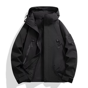 <span class=keywords><strong>Veste</strong></span> polaire à manches longues zippée pour homme, imperméable et coupe-vent, pour les sports de plein air, couleur unie, printemps-automne - Product Image 6