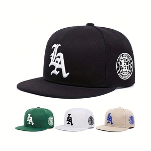 Gorra de Béisbol de Estilo Nuevo para Envío Directo Transfronterizo, Bordada, de Visera Plana, Unisex, para Protección Solar, Estilo Urbano, de 6 Paneles, Ajustable y a Rayas - Product Image 1