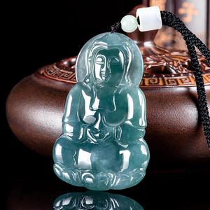 หยกธรรมชาติ พระอวโลกิเตศวรา จี้หยกน้ำเงิน หยกน้ำเงิน แบบจีน สไตล์จีน ยูนิเซ็กส์ ดีไซน์ดั้งเดิม GY06 - Product Image 2