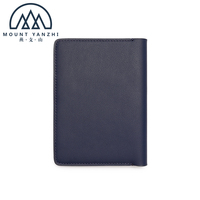 Portefeuille de voyage en cuir véritable avec blocage RFID, porte-passeport, logo personnalisé, étui pour cartes de crédit, cadeau promotionnel