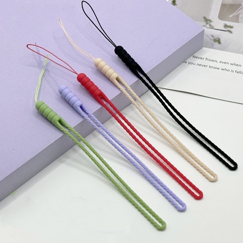 Simple Silicone Soft Mobile Phone Lanyard Short Rubber Cell Phone Holder Chain Hanging Rope Mobile Phone Strap Image 4