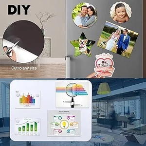 Strong Adhesive A4 Flexible Double Sided Rubber Vinyl <strong>Magnet</strong> <strong>Sheet</strong> 8.5x11 0.5mm Anisotropic Magnetic Material Panel Video <strong>Wall</strong> - Product Image 6
