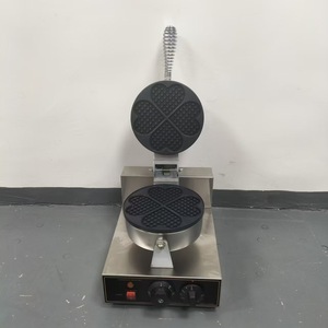 Commercial Electric <b>Waffle</b> <b>Maker</b> FQ-204 Four Heart Mold Hinged Door Bakery Equipment - Product Image 2
