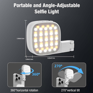 Luce LED Pieghevole Dimmerabile USB Compatta con Supporto per Selfie, Clip per Montaggio, Ideale per Videochiamate, Streaming, Regalo per Creatori di Contenuti, Compatibile con Mac e USB - Product Image 3