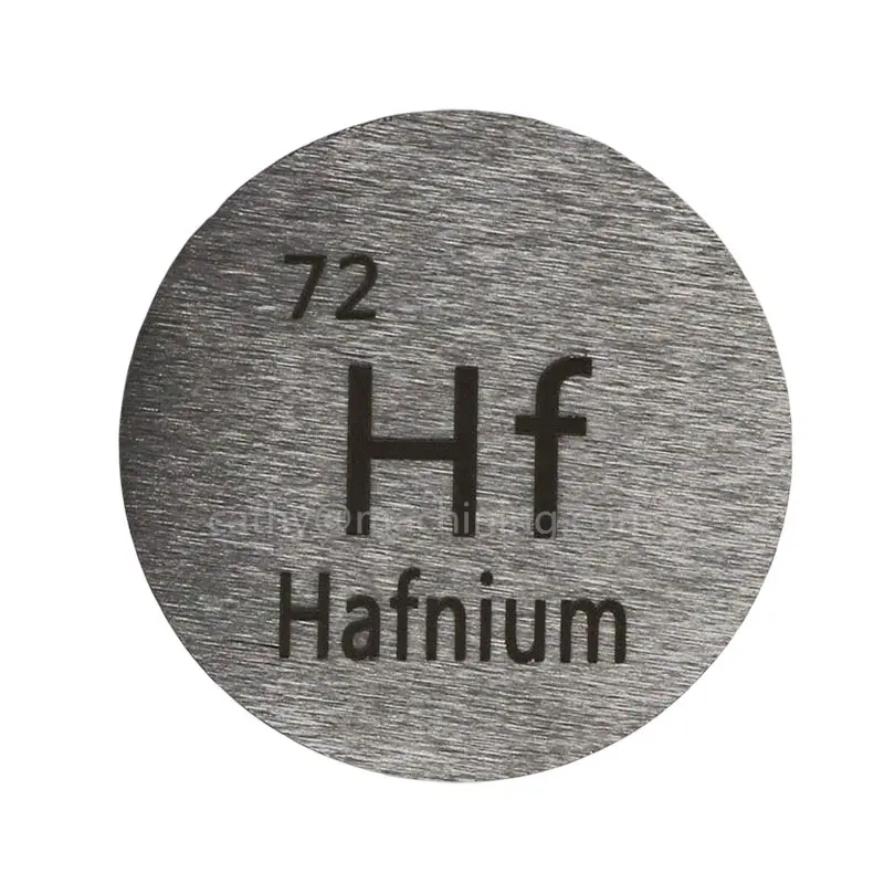 Trong Kho Kim Loại Hafnium (Hf) Đĩa 24.26X1.75Mm 99.95% Khắc Tinh Khiết Hafnium Mảnh Đĩa Cho Bộ Sưu Tập Hoặc Thí Nghiệm