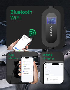 E-mingze 7kW nhà EV sạc <span class=keywords><strong>model1</strong></span> 32A type2 sạc nóng bán evse xách tay EV xe sạc với màu xanh cắm ứng dụng điều khiển - Product Image 5