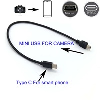 Kabel OTG Universal 30CM 50CM 1M USB Tipe-c Ke Kabel Mini USB USB-C Male Ke Mini-B Male Adapter Converter