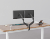Support de bras double pour moniteur d'ordinateur, support de bureau pour écran LCD de 13 à 32 pouces