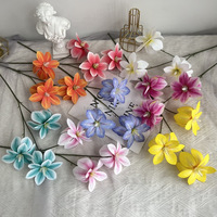 HYF01 Flor Artificial Impresa en 3D con 3 Cabezas de Lirio y Magnolia para Decoración de Salones de Boda, Hogar, Oficina, Hotel y Jarrones