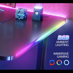 L Shaped Latest Design Best Gaming PC <strong>Desk</strong> <strong>Small</strong> Office Room Computer PC Ergonomic Game <strong>Desk</strong> LED Gaming <strong>Table</strong> - Product Image 5