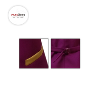 Veste uniforme en coton et polyester pour conducteur, serveur, croupier de casino avec logo personnalisé - Violet printemps automne