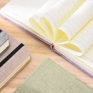 A buon mercato semplice colore solido B6 Notebook con cinturino a mano su misura <span class=keywords><strong>libro</strong></span> Account mezza pagina vuota <span class=keywords><strong>per</strong></span> la scuola LOGO stampato - Product Image 3