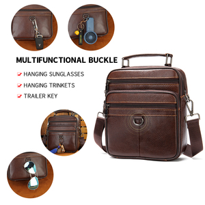 Tùy chỉnh bolso Para Hombre Top xử lý túi xách người đàn ông nhỏ Crossbody Túi da chính hãng Vai Túi Da Túi Messenger cho nam giới - Product Image 3