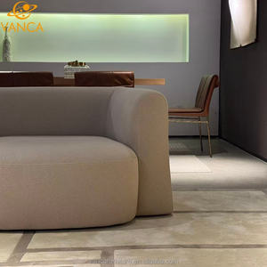 Sofá Seccional Tapizado en Tela de Algodón de Alta Gama, Sofá de <span class=keywords><strong>Tres</strong></span> Plazas para Sala de Estar, Sofá Modular Personalizado para <span class=keywords><strong>Casa</strong></span> o Villa - Product Image 6