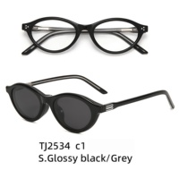 2534 Kacamata Oval Full Frame Clip-on Magnetik Unisex 2-in-1 untuk Mengemudi, Fotografi Jalanan, Desain Snap-on Multifungsi