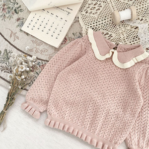 Suéter de Punto Vintage para Bebés y Niñas Pequeñas, Invierno 2022, Ropa Infantil de Otoño, Venta al por Mayor 025AS22168 - Product Image 3