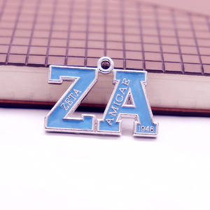 RTS Zeta Phi Beta Capítulo Inspirado Luz y azul real esmaltado Amicette y Amicae Fabricación <span class=keywords><strong>de</strong></span> joyas Colgante <span class=keywords><strong>de</strong></span> dijes <span class=keywords><strong>de</strong></span> letras - Product Image 3