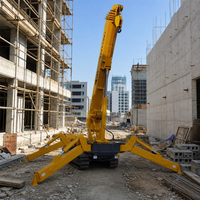 Grue araignée diesel électrique de 4 tonnes à faible pression au sol pour travaux d'entretien et de réparation de plantes en intérieur