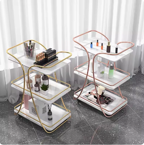LE Beauty <b>Cart</b> Hair Salon <b>Tool</b> <b>Cart</b> 3Tier Beauty Shelf Hair Salon Beauty Parlor <b>Cart</b> - Product Image 1