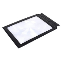 Wholesale 3X Handheld Soft A4 Old Man Plane Console Reading Magnifier Portable Ultra-thin PVC Fresnel Magnifying Glass