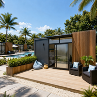 Communité de locations de vacances utilisant des maisons préfabriquées extensibles en conteneurs de 40 pieds, design modulaire haut de gamme pour un hébergement de vacances moderne