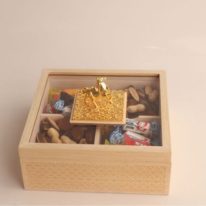 Solid Wood Storage <b>Box</b> Rectangular With Lid Compartment Snack <b>Box</b> For Living Room Coffee Table - Product Image 2