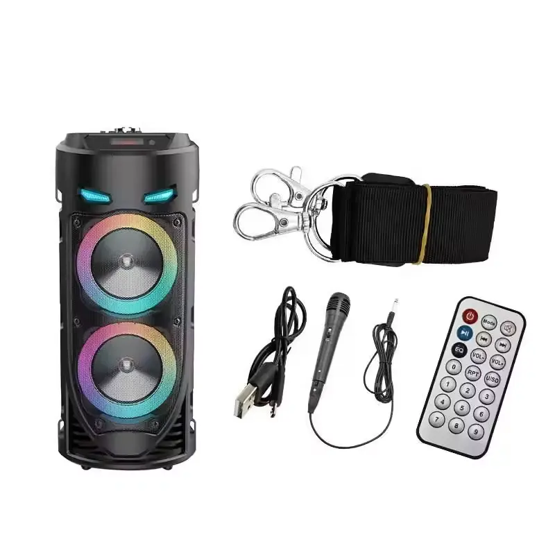 ZQS Speaker dansa nirkabel 4239, kotak dj, suara Bass pesta, fungsi TWS, speaker Portabel