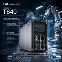 Serveur Tour T640 avec Processeur Intel Xeon, Prise en Charge d'Alimentation Redondante Double 750W 1100W 1600W 2000W, Idéal pour Entreprises et Bureaux (En Stock)