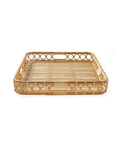 Bandeja de mimbre cuadrada para servir comida, bandeja Bohemia hecha a mano para exhibición de comida, accesorios de almacenamiento, venta al por mayor - Product Image 4