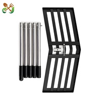 Premium 180 °   Râteau de nivellement de pelouse réglable en acier inoxydable avec manche sectionnel pour jardin, ferme et parcours de golf