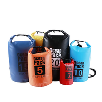 Paquete de Lona de PVC para exteriores, bolsa seca impermeable con correa para el hombro, 10L
