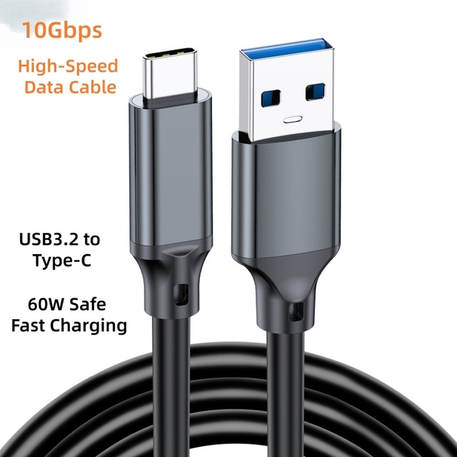 Factory Direct USB3.2 Type-C Nylon Braided Cable 10Gbps High-Speed Data Transfer 5A Fast Charging for Mobile Phone & Camera