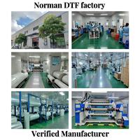 Norman 13 Inch A3 DTF PET Film Roll, Film Transfer Panas 75μm untuk Pakaian, Kompatibel dengan Printer Inkjet Epson.