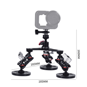 Support magnétique pour caméra de voiture en alliage d'aluminium avec rotule et trois bras magiques, compatible avec GoPro Hero 6 7 <span class=keywords><strong>8</strong></span> 9 10 - Product Image 6