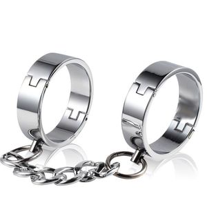 SM Métal <span class=keywords><strong>Bondage</strong></span> nouveauté menottes Retenue Menottes En Acier Inoxydable - Product Image 1