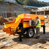 Pompe à béton diesel pour mortier de pierres fines et béton, petite pompe de coulage