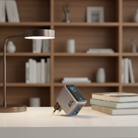 Chargeur mural rapide pour téléphone portable KYT 67W USB-C PD 3.0 OTP/OVP GaN avec affichage LED, certifié CE/FCC