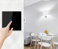 Bingoelec 1000W Interrupteurs Muraux Tactiles LED 1, 2 ou 3 Gangs Sans Neutre pour Résidence (Norme UE) Courant NFC 10A