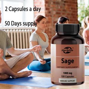 Cápsulas de Salvia OEM/ODM - 1000mg Soporte Digestivo e Inmunológico Natural - Hojas de Salvia - Vegano, Sin OMG - Product Image 4